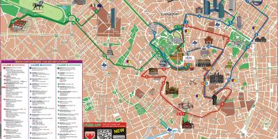 Milán hop on hop off paseo de autobuses mapa
