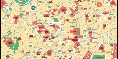 Milán, italia centro da cidade mapa