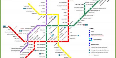 Metro a milano mapa