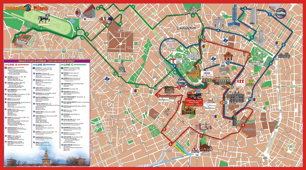 mapa de casa milán
