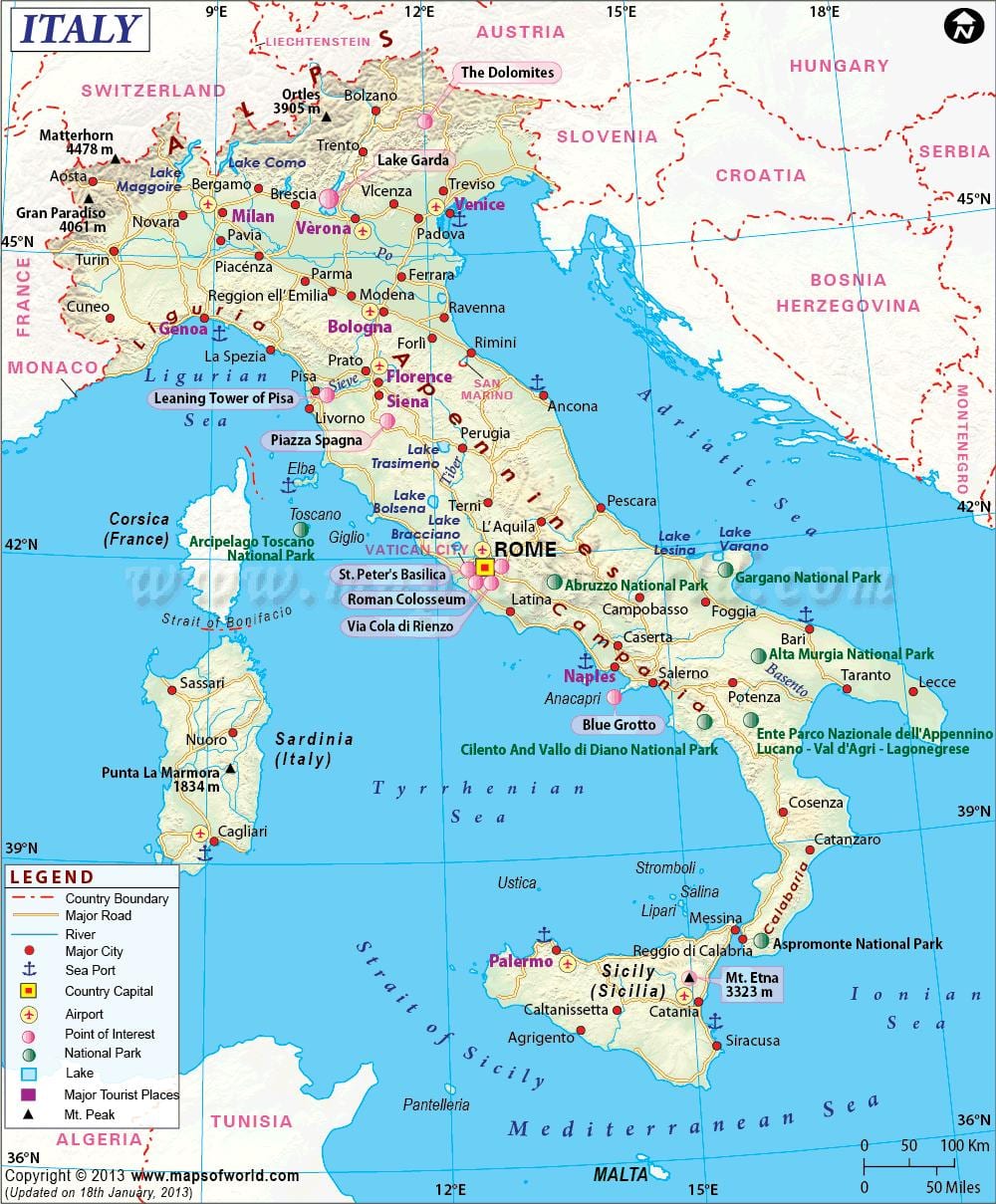 mapa de milán e área circundante