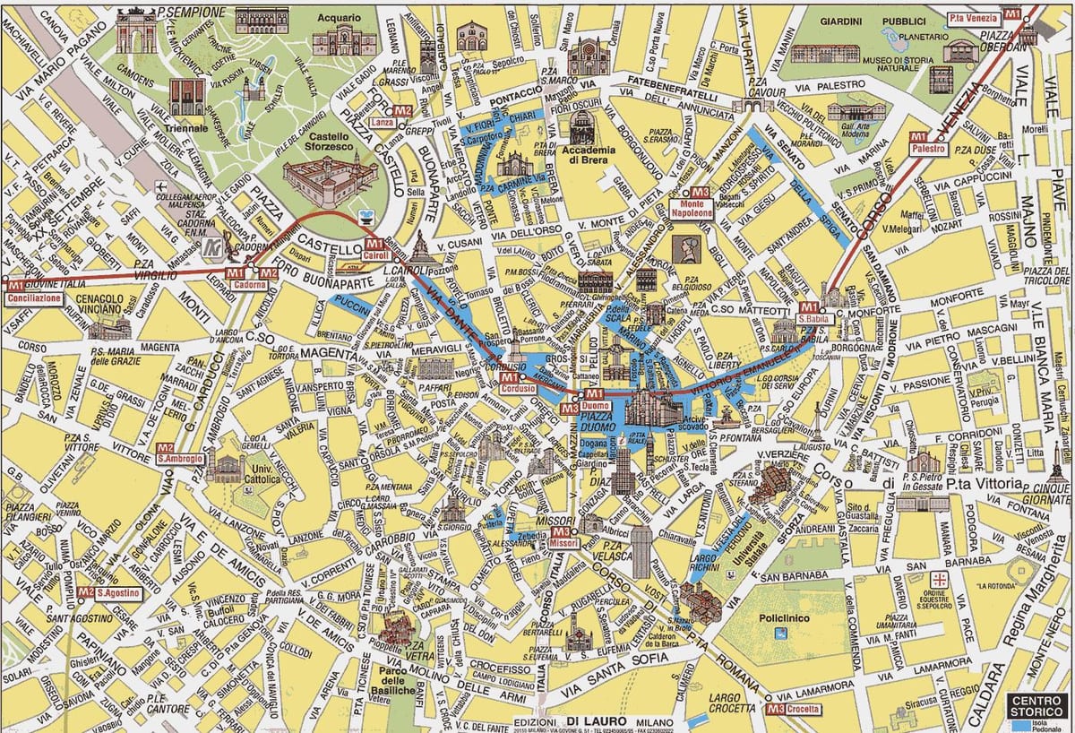 milano italia mapa