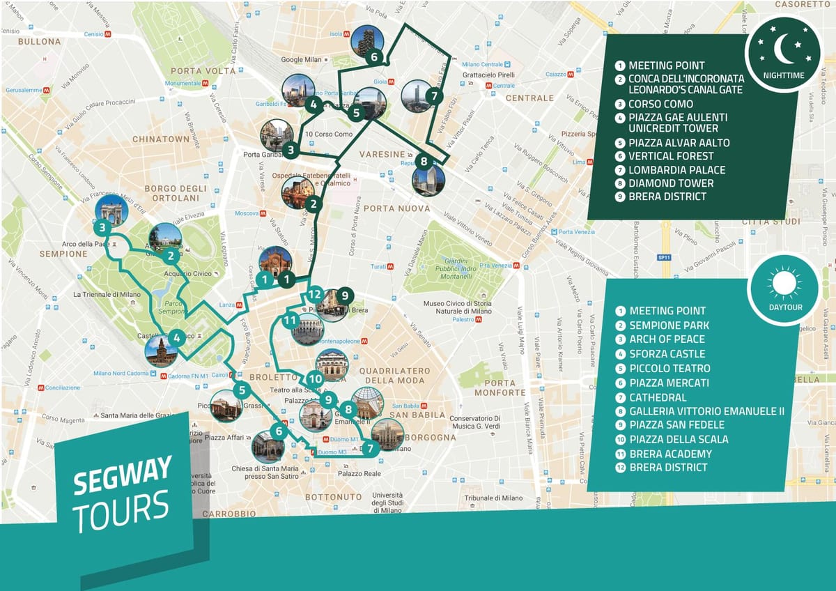 milán paseo a pé mapa