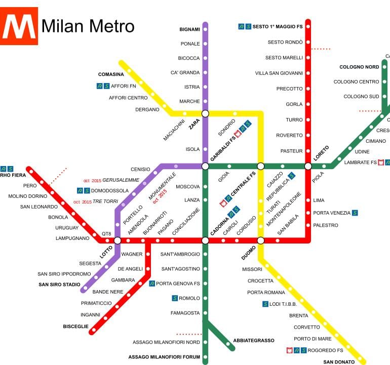 milán, italia estación de tren mapa