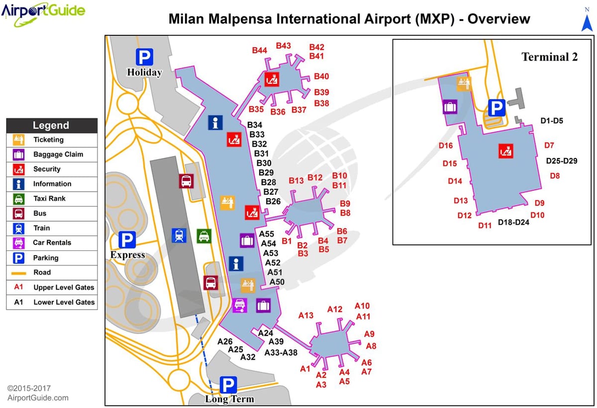 milano malpensa aeroporto mapa