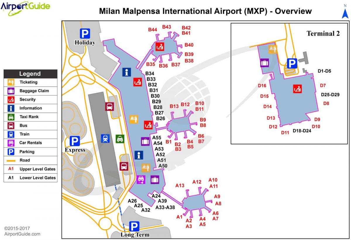 milano aeroporto mapa