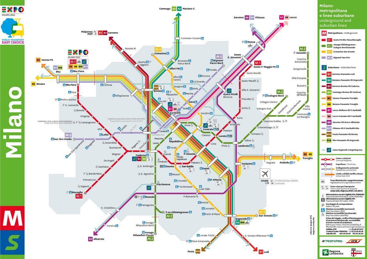milán centrale station mapa