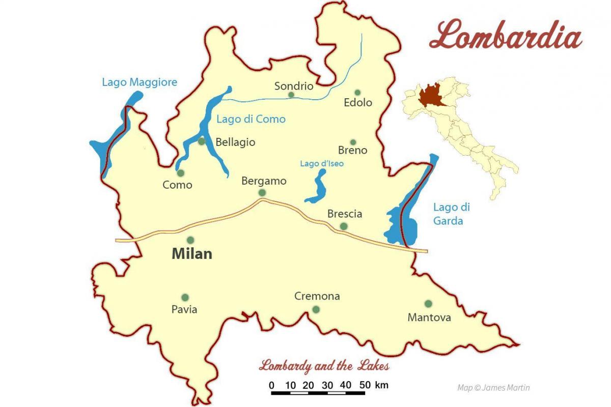 mapa de milán lombardía