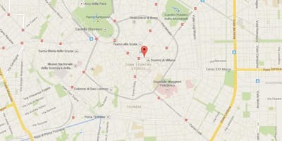 Milano duomo mapa