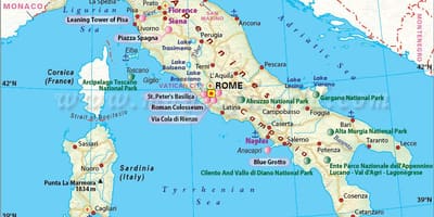 Mapa de milán e área circundante