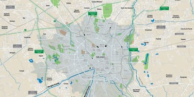 Mapa de milán canles 