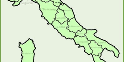 Mapa de italia mostrando milán