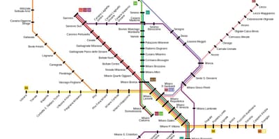 Milán tren suburbano mapa