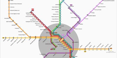 Mapa de milán tránsito 