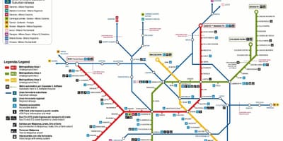 Milán transporte mapa