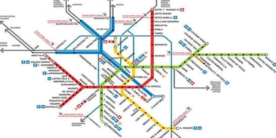 Tubo mapa milano