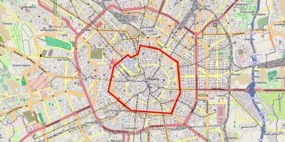 Milán zona c mapa