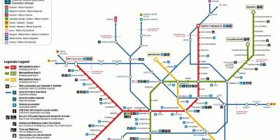 Milán transporte mapa